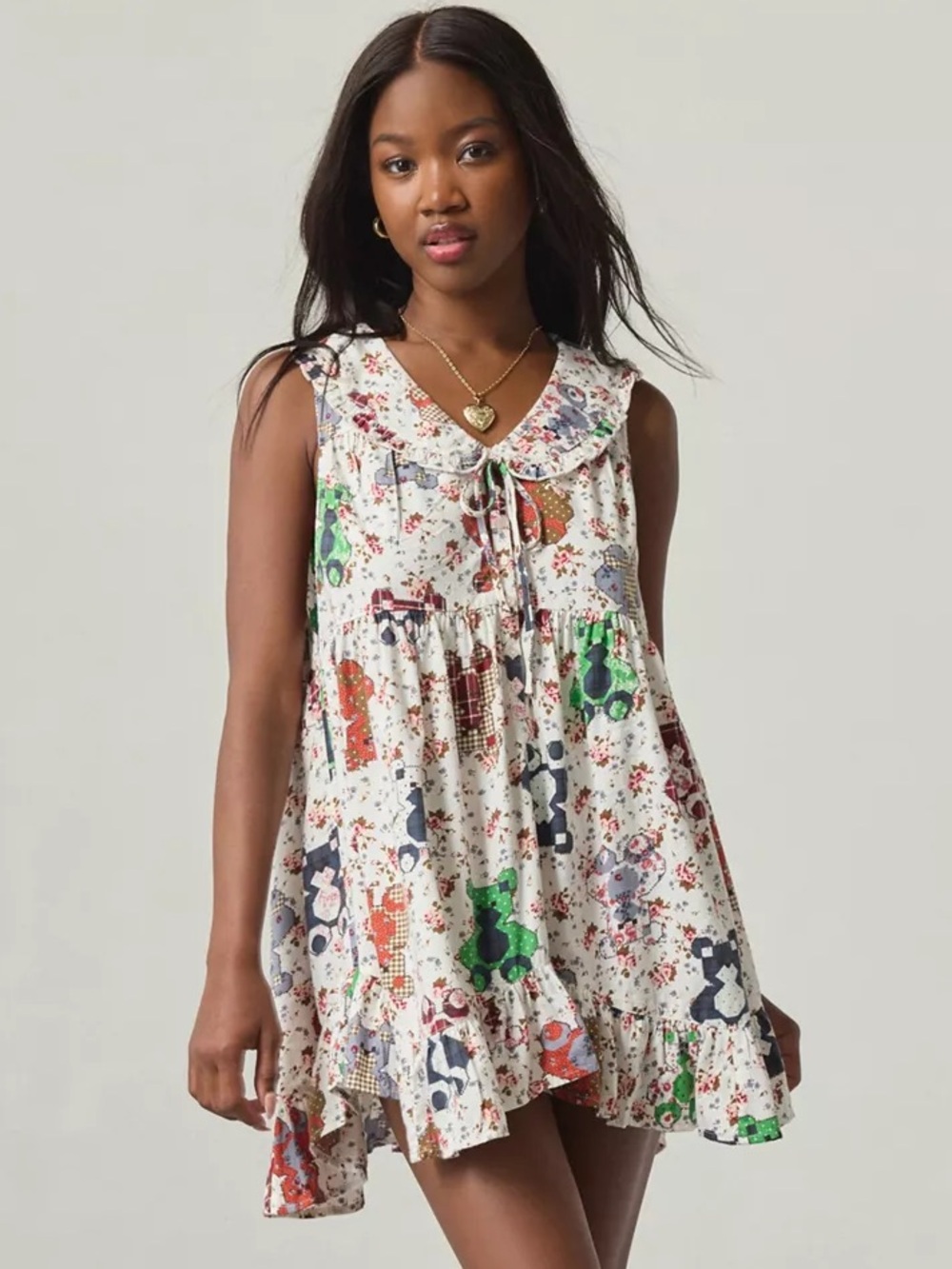 Urban Outfitters | Out From Under Lottie Ruffle Collar Babydoll Sleep Dress New